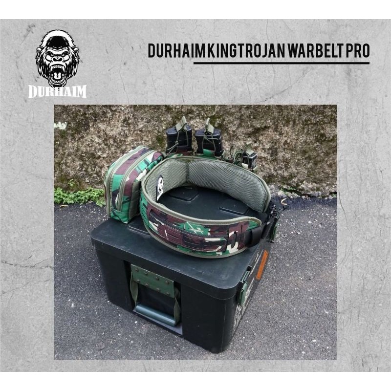 DURHAIM KING TROJAN WARBELT PRO / Sabuk Kopel Loreng Original