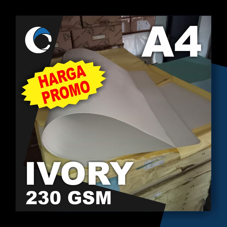 

KERTAS IVORY 230 GSM Uk [ A4 ] 21 cm X 29.7 cm( 50 LEMBAR )