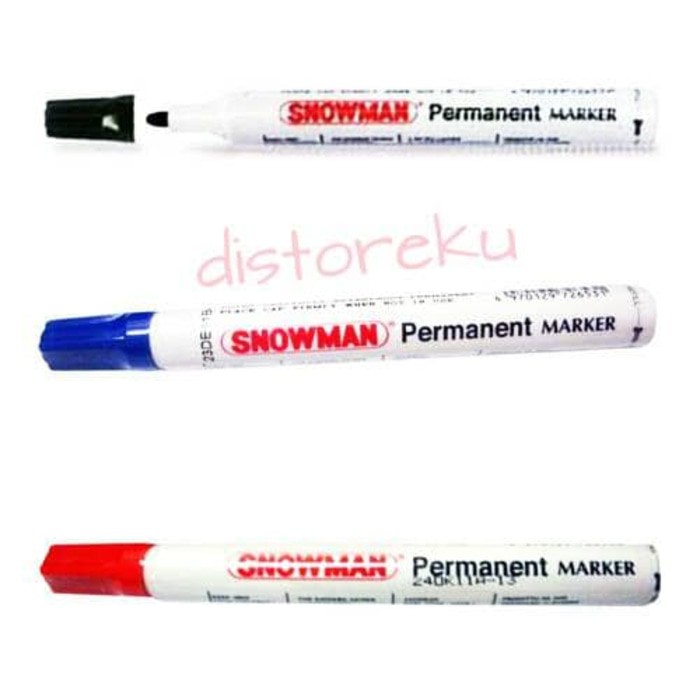 1pcs spidol permanent ink snowman marker permanen No. G-12 biru / blue