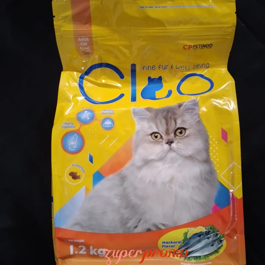 Cleo Mackarel 1.2kg / Cleo Mackarel Adult / Pakan Kucing Dewasa Rasa Mackarel / Cleo Adult Mackarel