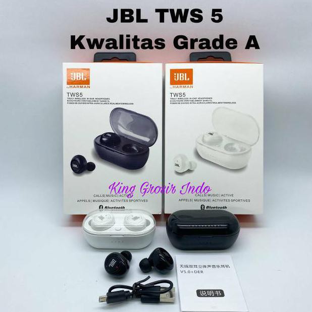 ✨ BISA COD✨ Headset Bluetooth JBL TWS 5 Wireless Earphone JBL TWS 5 TERBAIK Kode 1313