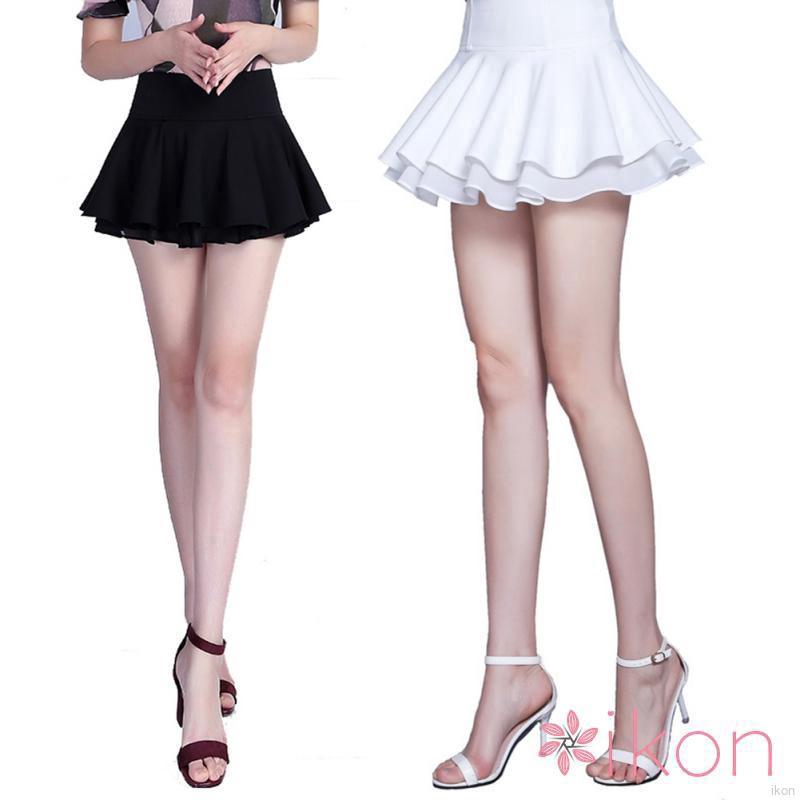 Rok Mini Model Ruffle dengan Bahan Sifon dan Warna Polos Rok Mini Model Ruffle dengan Bahan Sifon dan Warna Polos