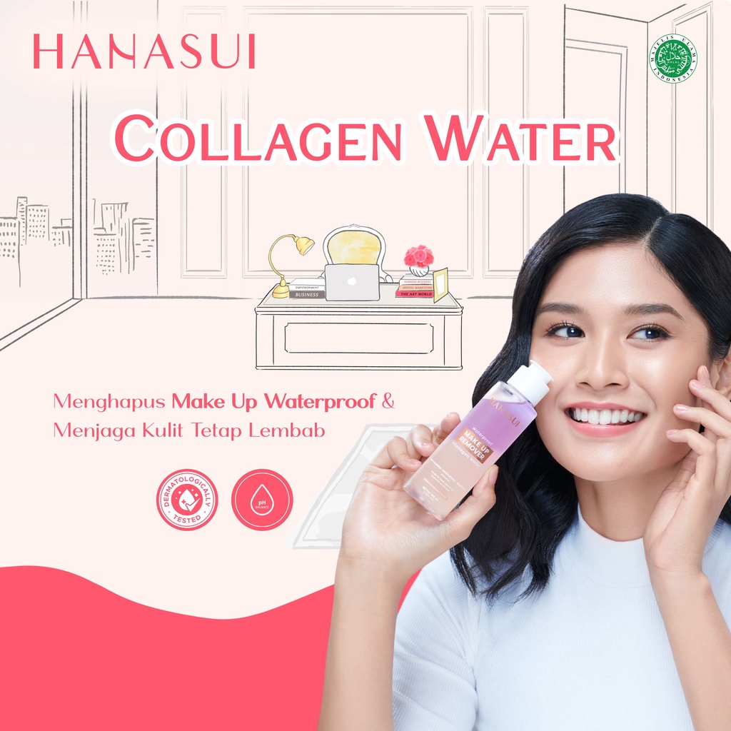 ✨ AKU MURAH ✨ Hanasui Waterproof Make Up Remover + Collagen Water