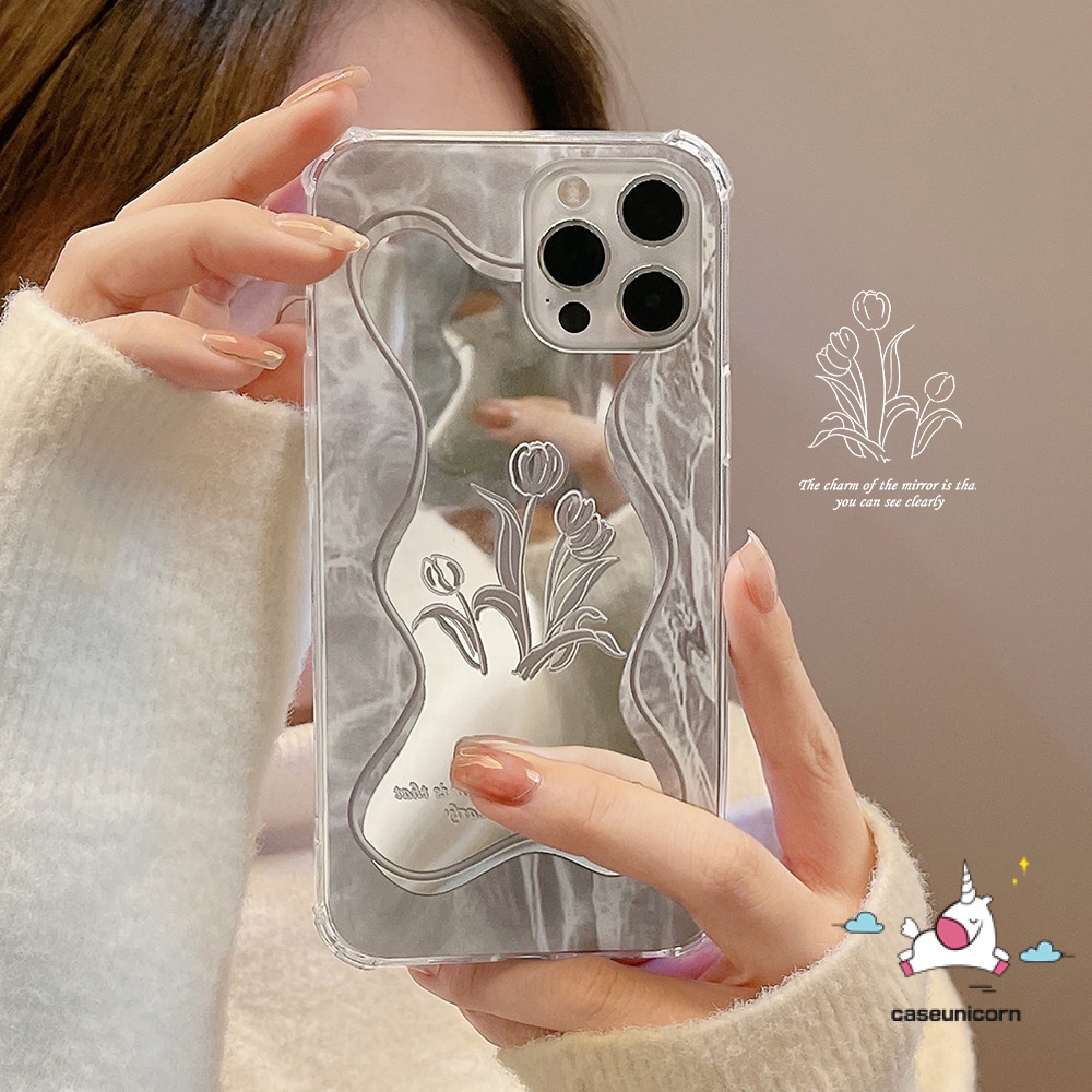 Soft Case Bahan Tpu Desain Bunga Daun Untuk iPhone XR X XS Max 7 8 Plus 11 13 12 Pro Max SE 2020