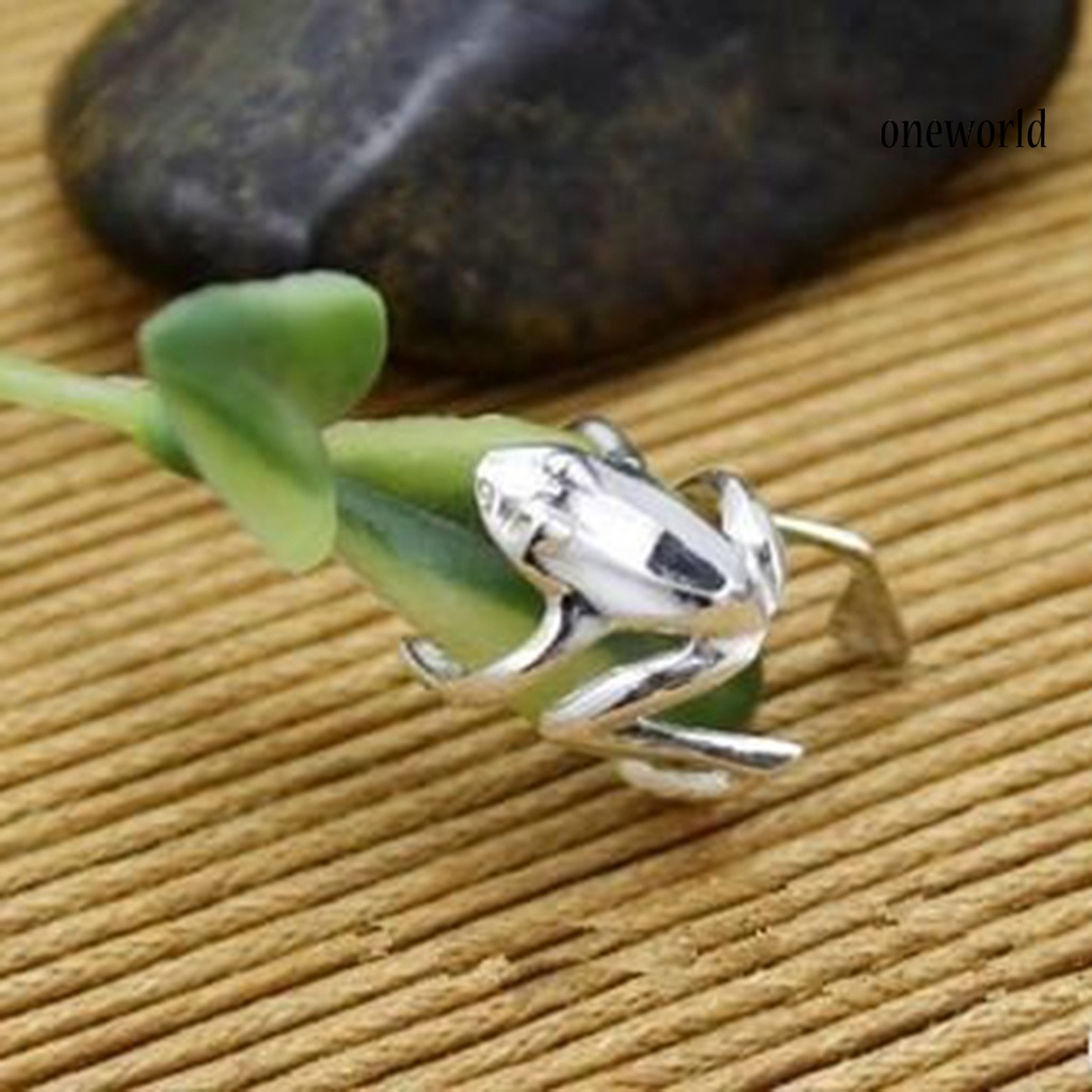 OW@ Ear Clips Exquisite Frog Shape Alloy Women Attractive Ear Cuff for Party