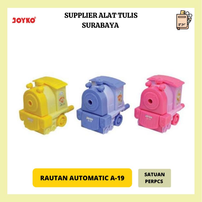 

RAUTAN / SHARPENER / SERUTAN PENSIL JOYKO OTOMATIS MESIN A-19 / A19 PUTAR