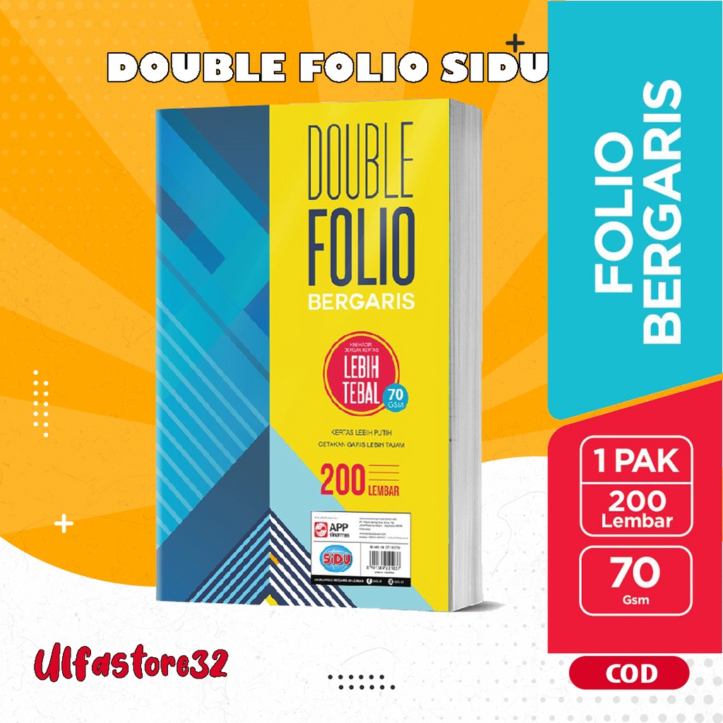 

Double folio SIDU 200 lembar / atk grosir murah sekolah