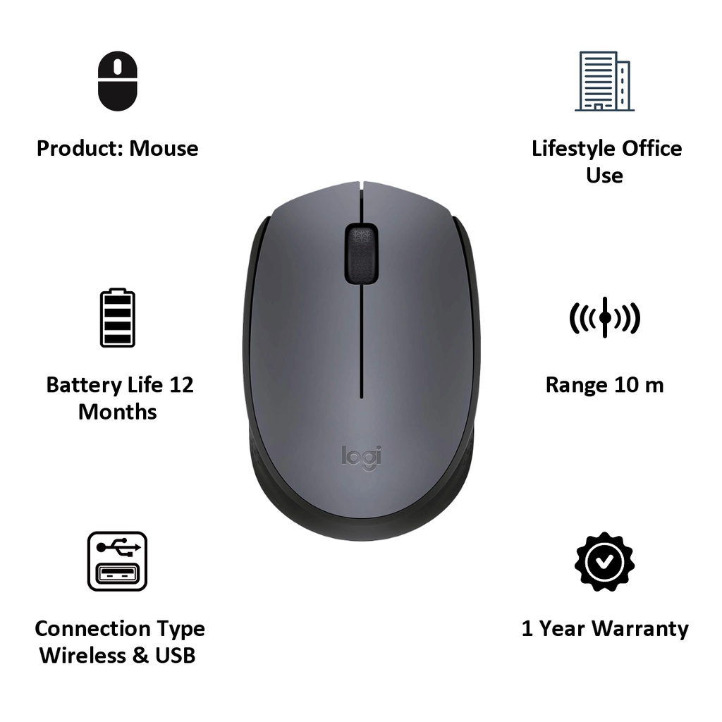 Mouse Wireless Logitech M170 M 170 Logitech Original Harga Grosir Logitech M170