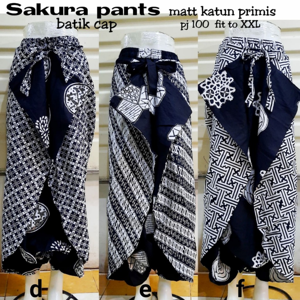 Celana sakura pants batik cap