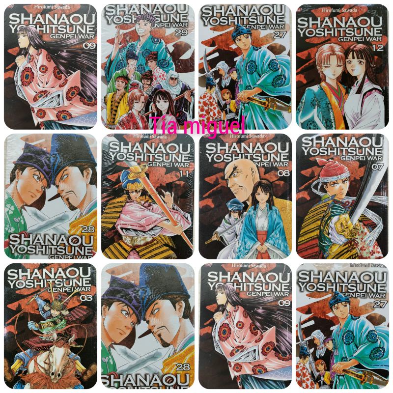 komik  - shanaou yoshitsune genpei war vol 03,04,08,22,24,25,26,27,28,29