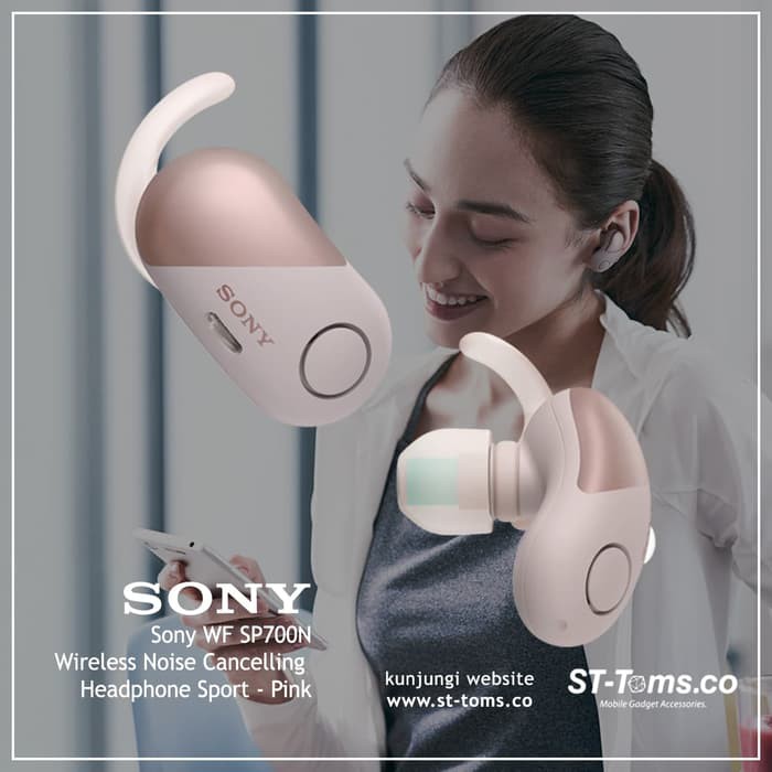 Sony WF SP700N SP 700N Wireless Noise Canceling Headphones Sport Pink