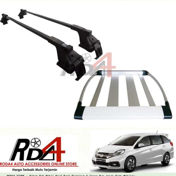 1107G Paket Rak Mobil Roof Rack Platinum & Cross Bar Jepit Body Mobilio Nicebuy