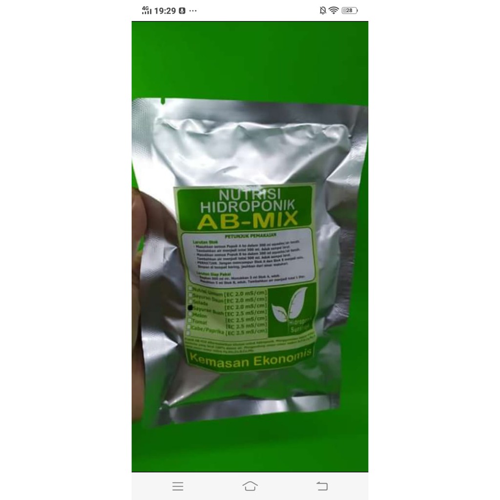 Pupuk Nutrisi Hidroponik  AB Mix 500 ml pekatan untuk sayuran Buah