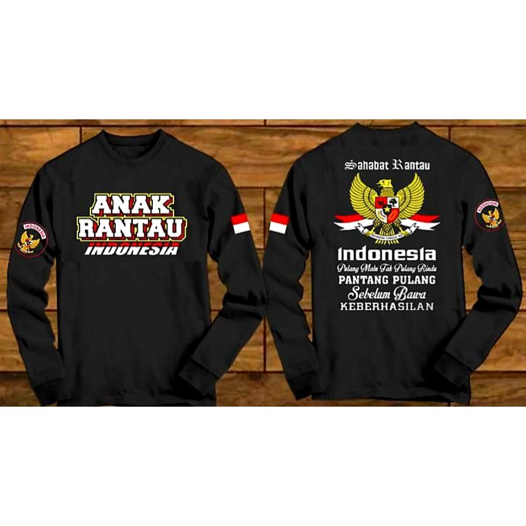 KAOS PRIA OBLONG/KAOS ANAK RANTAU/KAOS ANAK RANTAU BENDERA INDONESIA/BAJU KAOS/KAOS PEJUANG/KAOS