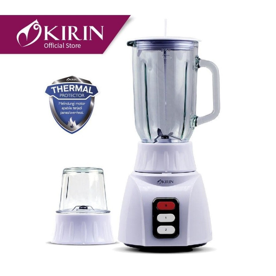 KIRIN Blender Kaca 2in1 1 Liter 2 Tabung KBB 230 GL - Garansi Resmi 1 Tahun