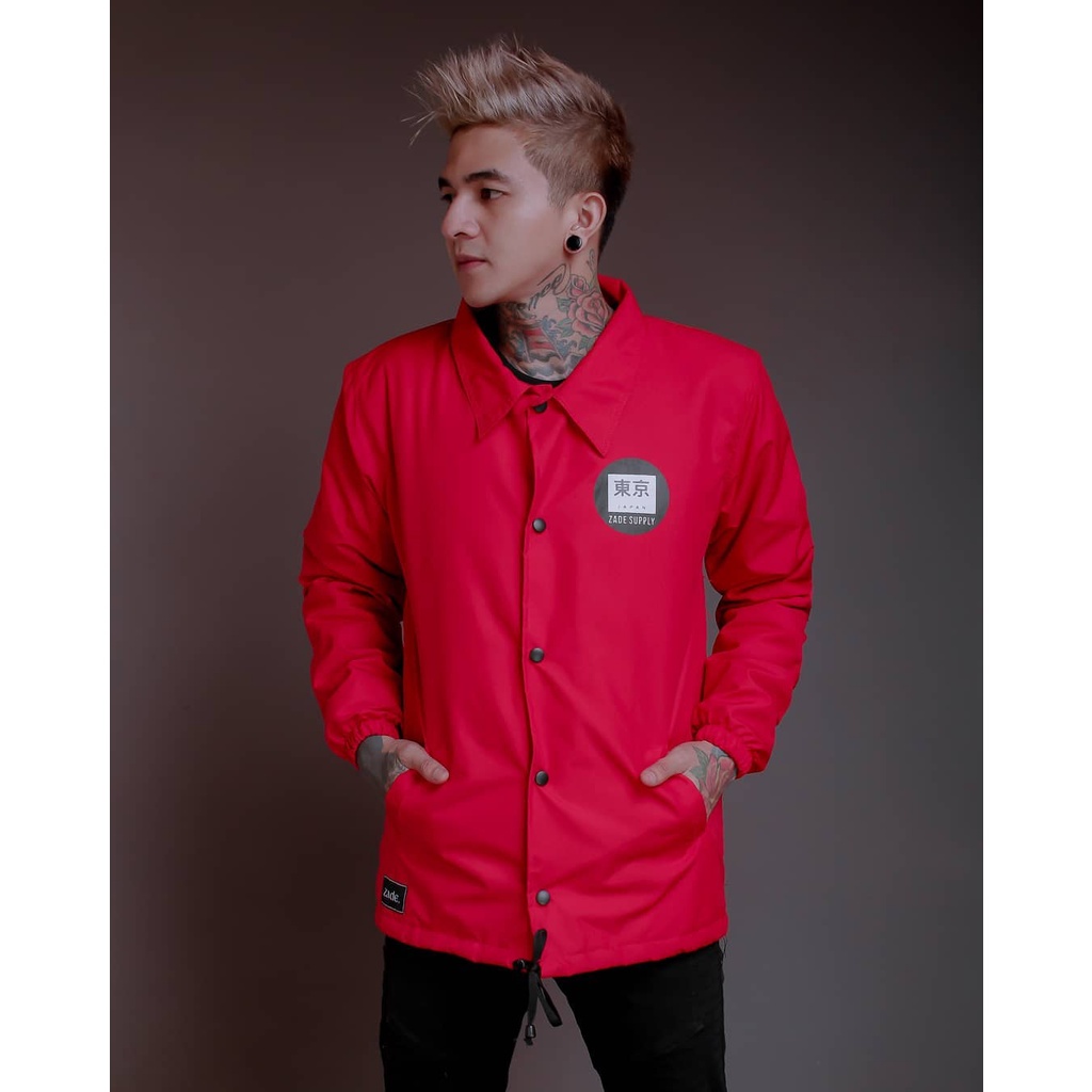 Coach Jacket ZADE Full Red Toky0  Original Distro Limited Edition