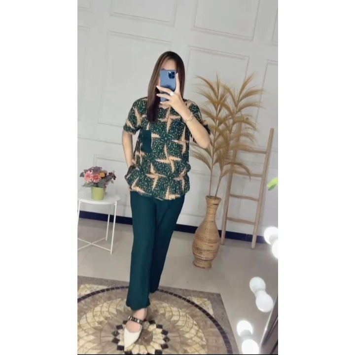 Setelan Celana Panjang Lengan Pendek/ Setcel Daster/ set Celana