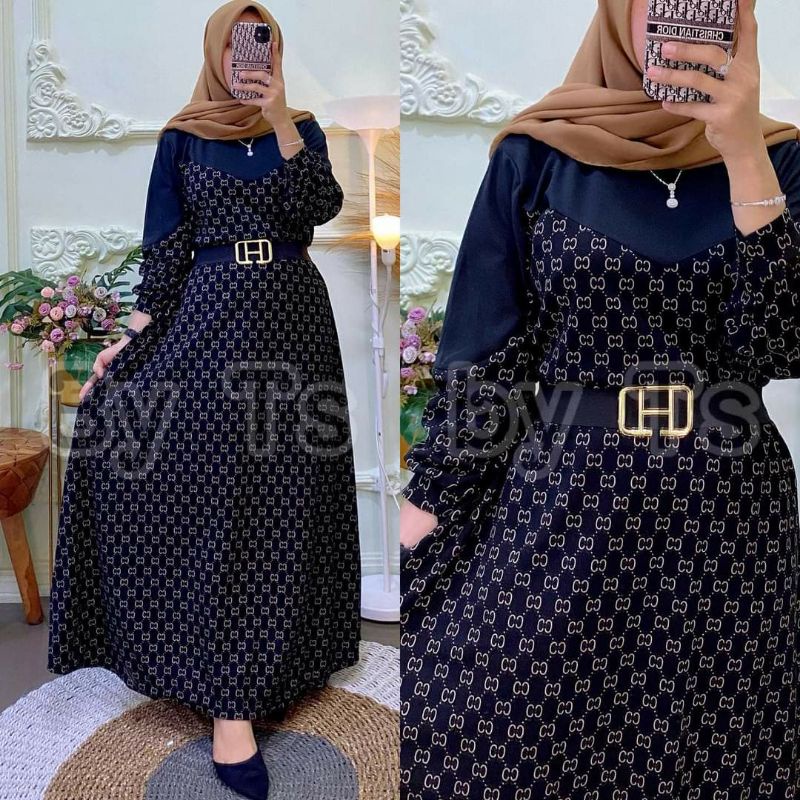 gamis sabuk gucci