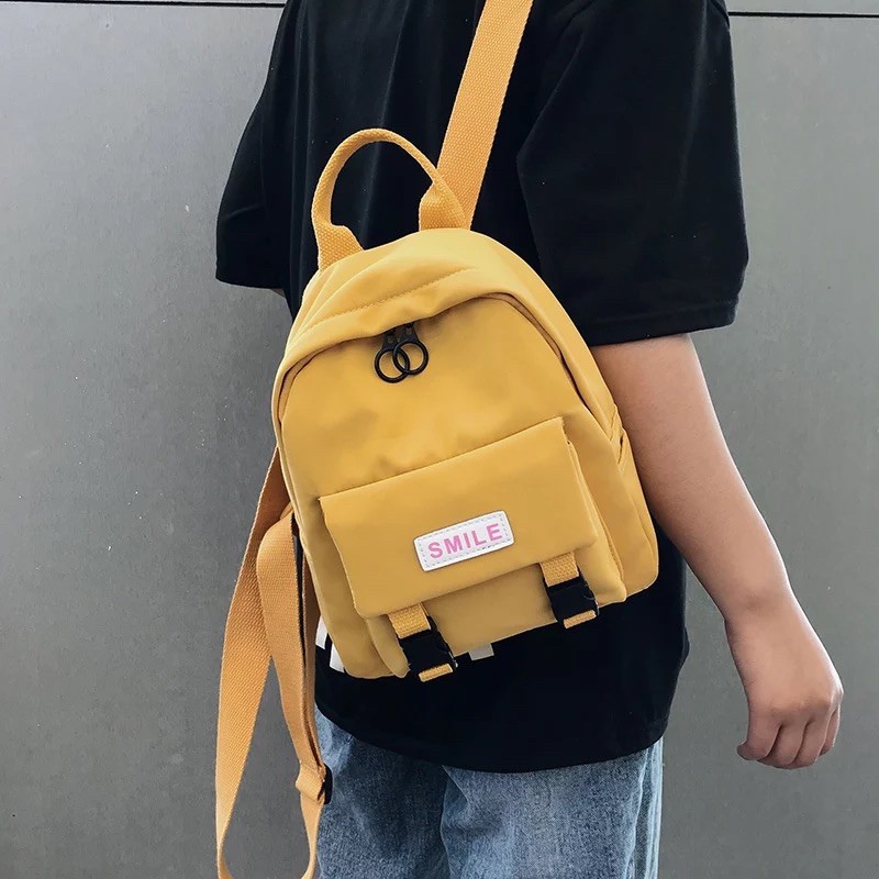 TAS AMELIA RANSEL PUNGGUNG SMILE - Tas Sekolah Backpack Korea Fashion-6