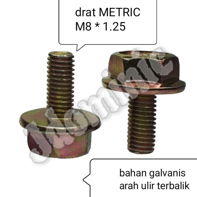baut terbalik kunci mata pisau alat mesin potong rumput gendong panggung punggung pikul panggul peng