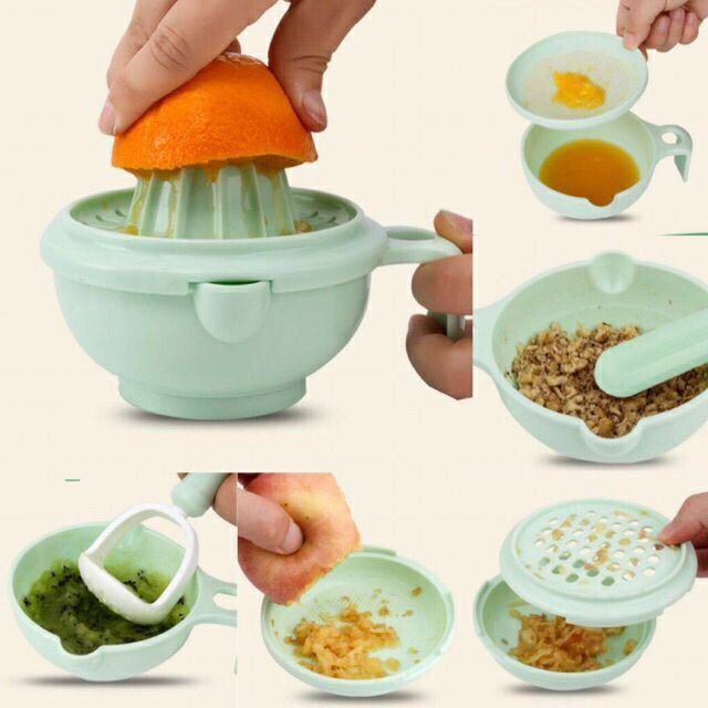 VnM021 | Alat Pembuat Makanan Mpasi Bayi / Baby Food Maker 9in1 Grinding Bowl / Perlengkapan Makan Mpasi Bayi