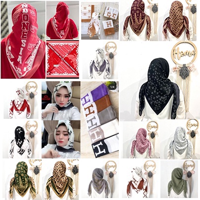 JILBAB SEGIEMPAT VOAL MOTIF H HS DORA LASABEL KEYZ HIJAB KH0016