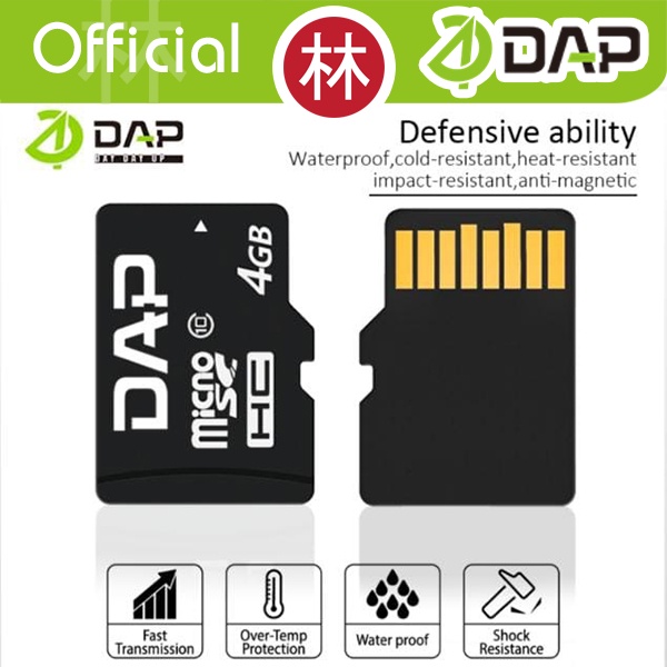 DAP Micro SD with Adapter D-TF04/ D-TF08/ D-TF16/ D-TF32 4GB 8GB 16GB 32GB