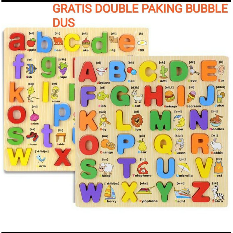 Gober - Puzzle Kayu Timbul / Puzzle CHUNKY ALFABET