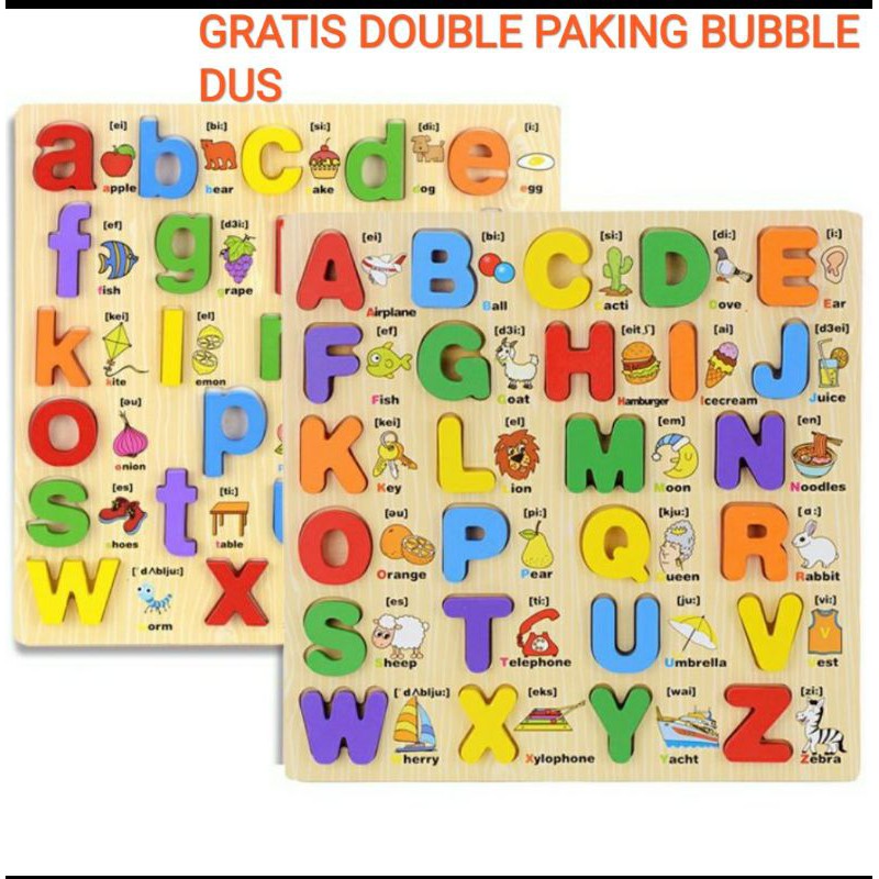 Gober - Puzzle Kayu Timbul / Puzzle CHUNKY ALFABET