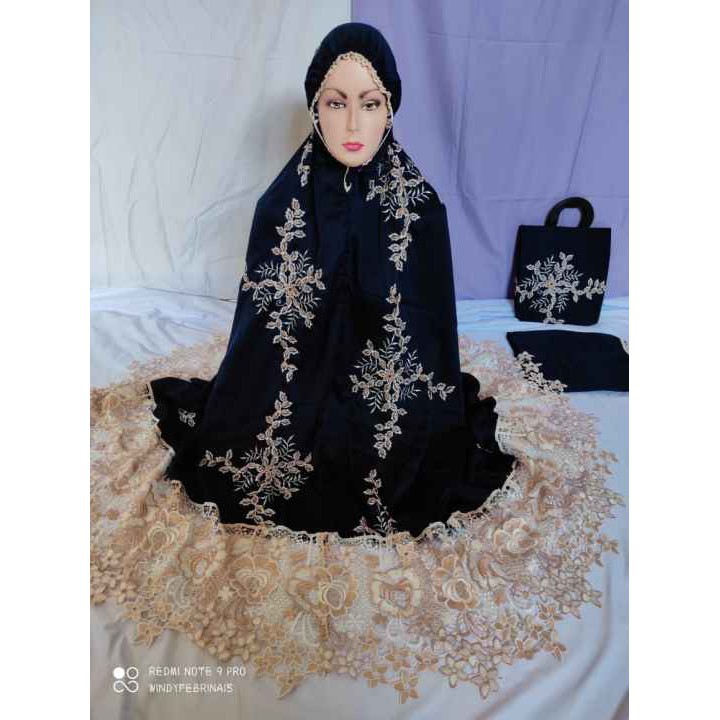 MUKENA DEWASA PRADA PRINCESS JUMBO PREMIUM MEWAH EKSKLUSIF MAWAR