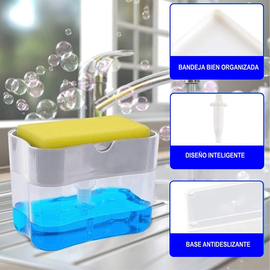 DISPENSER SABUN CUCI PIRING SPONS BOLA KAWAT PUMP DISPENSER HOLDER SPONGE ORINGINAL IMPORT VA36