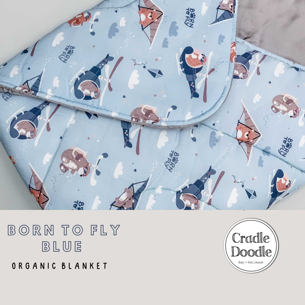 Castle - Cradle Doodle Toddler Blanket Organic - Selimut Bayi