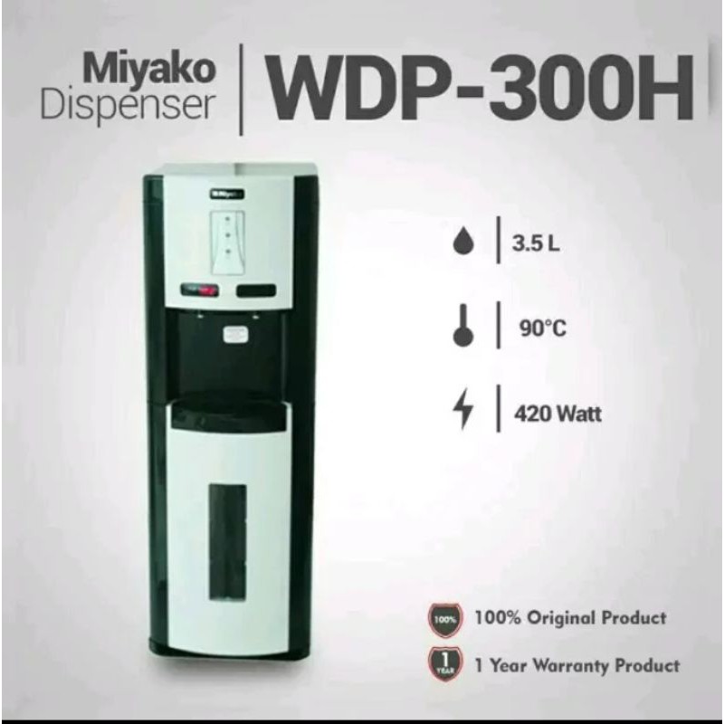 Dispenser galon bawah panas dingin air es Miyako