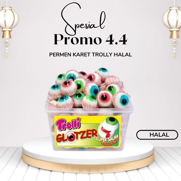 

PROMO PERMEN TROLLY / PERMEN KARET TROLLY/ TROLLY GUMMY KARET / Gummy Jelly Korea Viral |Korea Trolly Jelly Gummi | EYES Gummy | trolli planet gummi | Trolli Gummy Halal | Trolli Gummy Halal TERA TERRI ISI SELAI Vegetarian Planet Gummi 1Pcs permen jelly v