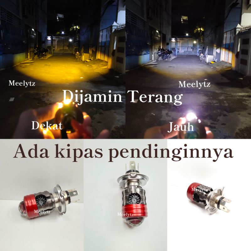 Lampu utama Led IBRIGHT Laser Kipas H4 Projector Premium Super terang AC DC