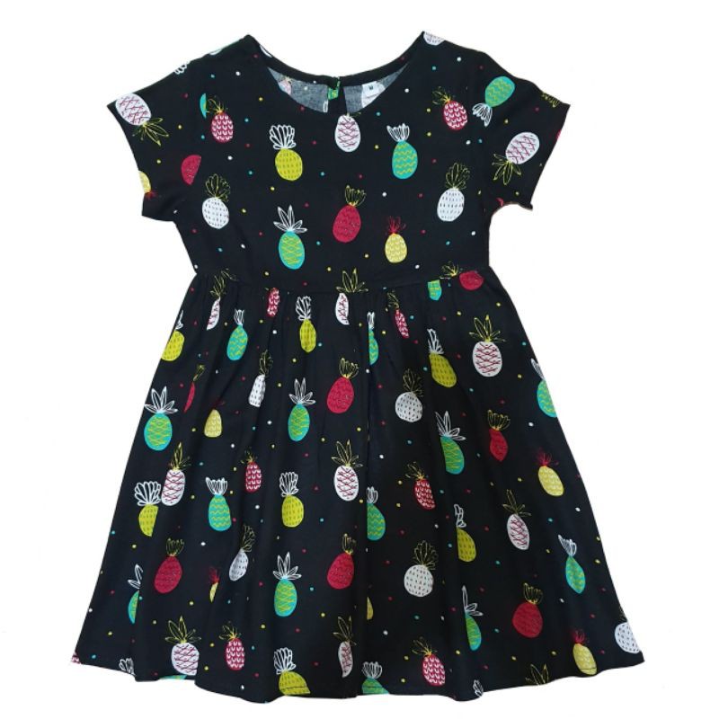 Latuna Dress (Fruity Black) Baju Anak 2-5 Tahun Dress Anak Murah Grosir