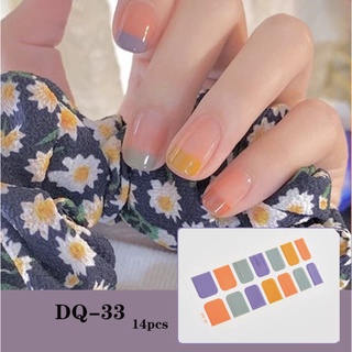 PREMIUM STICKER Nail Art Sticker Kuku 14 pcs Nail Art premium / Stiker kuku tempelan warna kuku tangan Manicure Pedicure KU030