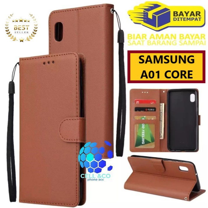 Flip cover SAMSUNG A01 CORE Flip case buka tutup kesing hp casing flip case leather wallet