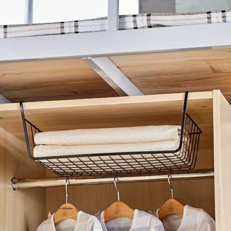 Rak Gantung Dapur Rak Hambalan Rak Selip Meja Serbaguna Rak Selip Bawah Meja Keranjang Lemari Kitchen Cabinet Rack Hanging Storage