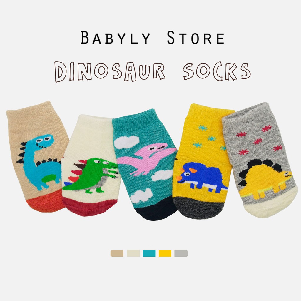  Kaos  kaki  bayi  laki laki SNI 0 12 bulan gambar  Dinosaurus 