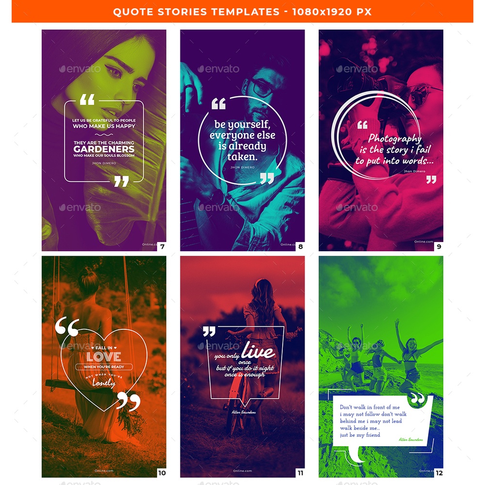 Quote Stories Templates - Photoshop