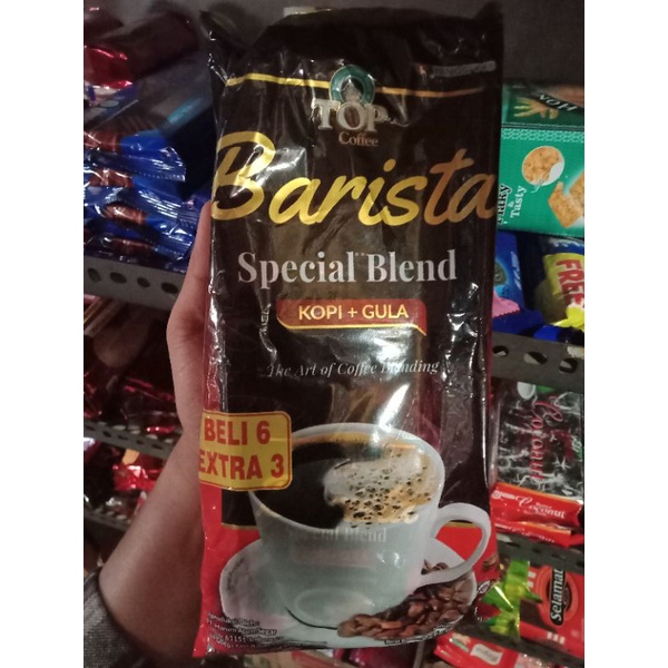 

Top Coffee Barista Spesial Blend Kopi + Gula 225gr ( 6 + 3 Sachet 25gr )