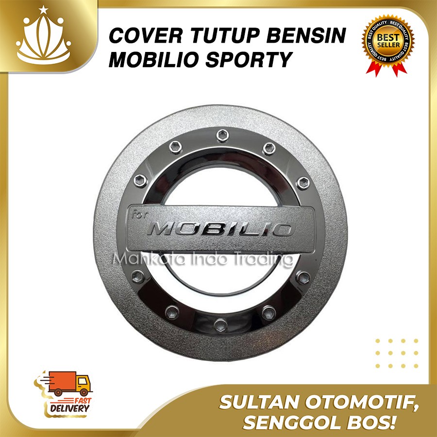 Tank Cover MOBILIO / Tutup Bensin Tangki Tengki MOBILIO Model SPORTY Chrome