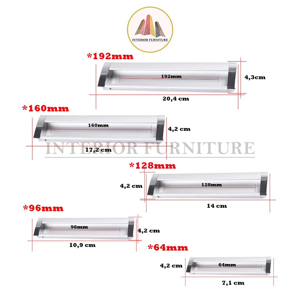 Tarikan Plastik Tanam Handle Lemari Pintu Laci Rumah Sliding Geser Dapur Gagang murah FREE SEKRUP