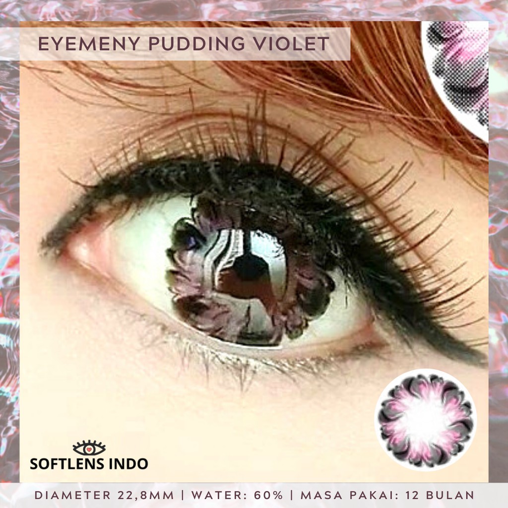 Softlens eyemeny pudding violet/ ungu