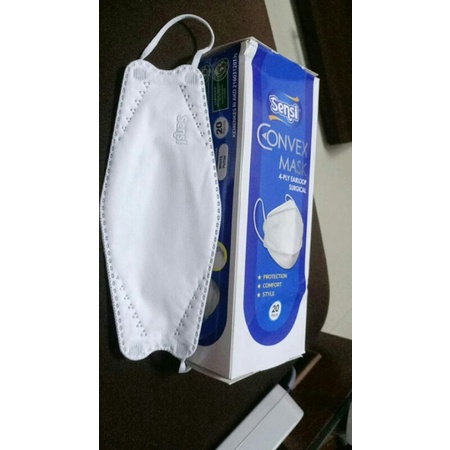 MASKER SENSI convex  KF94 PUTIH 4 PLY