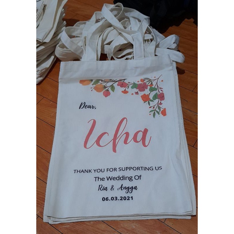 

(TANPA MINIMAL ORDER) TAS bridesmaid/souvenir blacu 25x35 custom