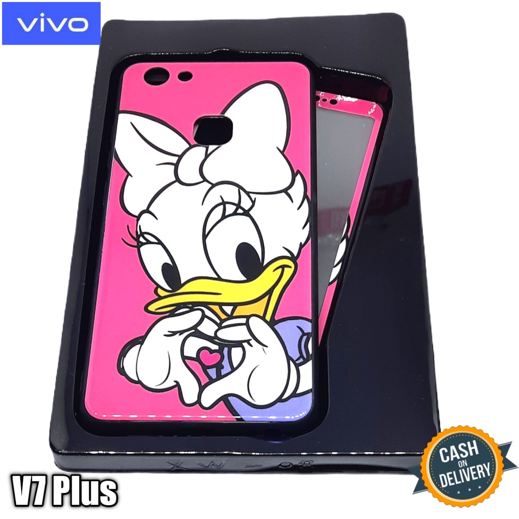 Vivo V7 Plus Silikon Glass Case Motif Lucu