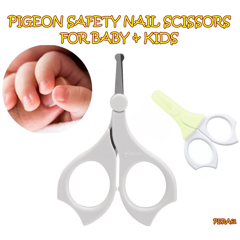 PERA61 PIGEON SAFETY NAIL SCISSORS FOR BABY &amp; KIDS (3+ months )GUNTING KUKU