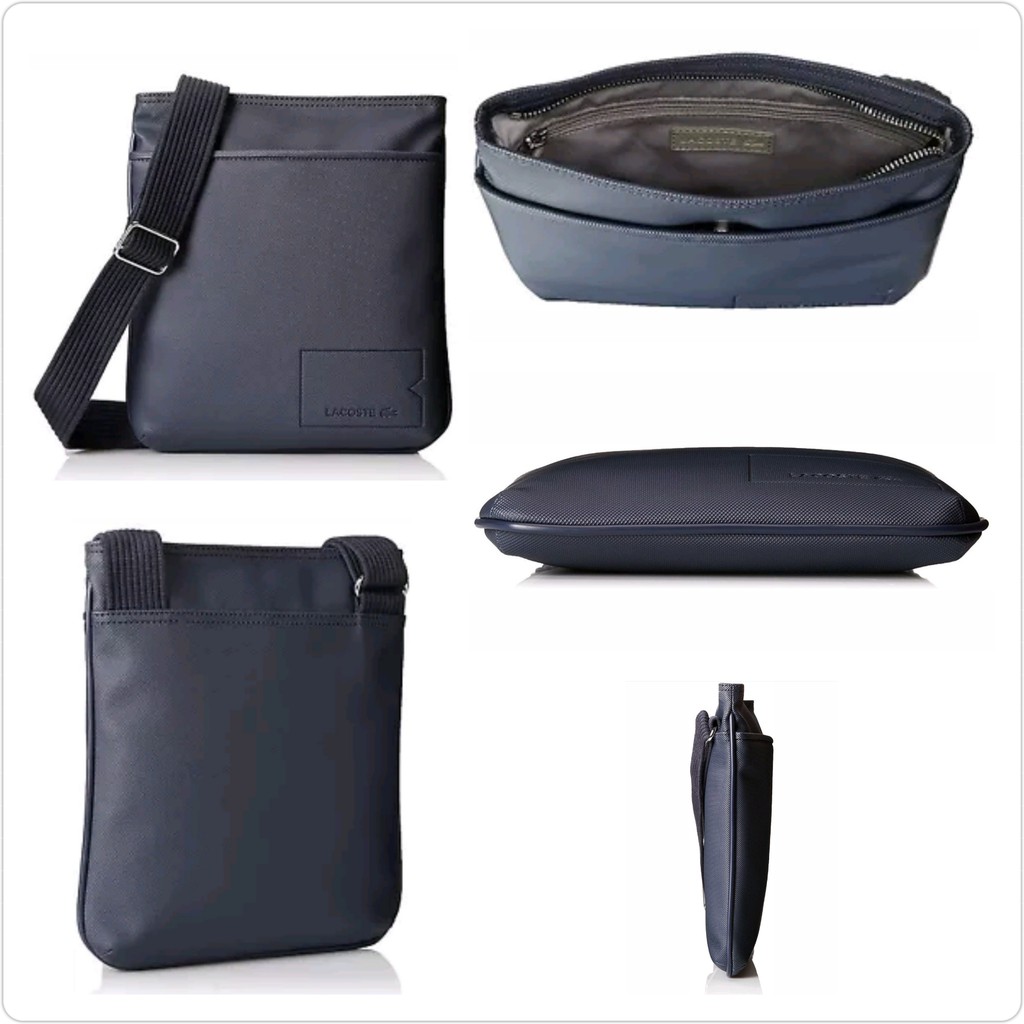 TAS SELEMPANG NEW CLASSIC LACOSTE MEN'S SHOULDER CROSSOVER FLAT ORIGINAL